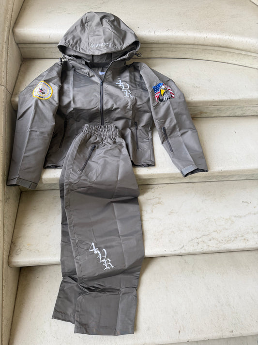 Grey Nylon TrackSuit