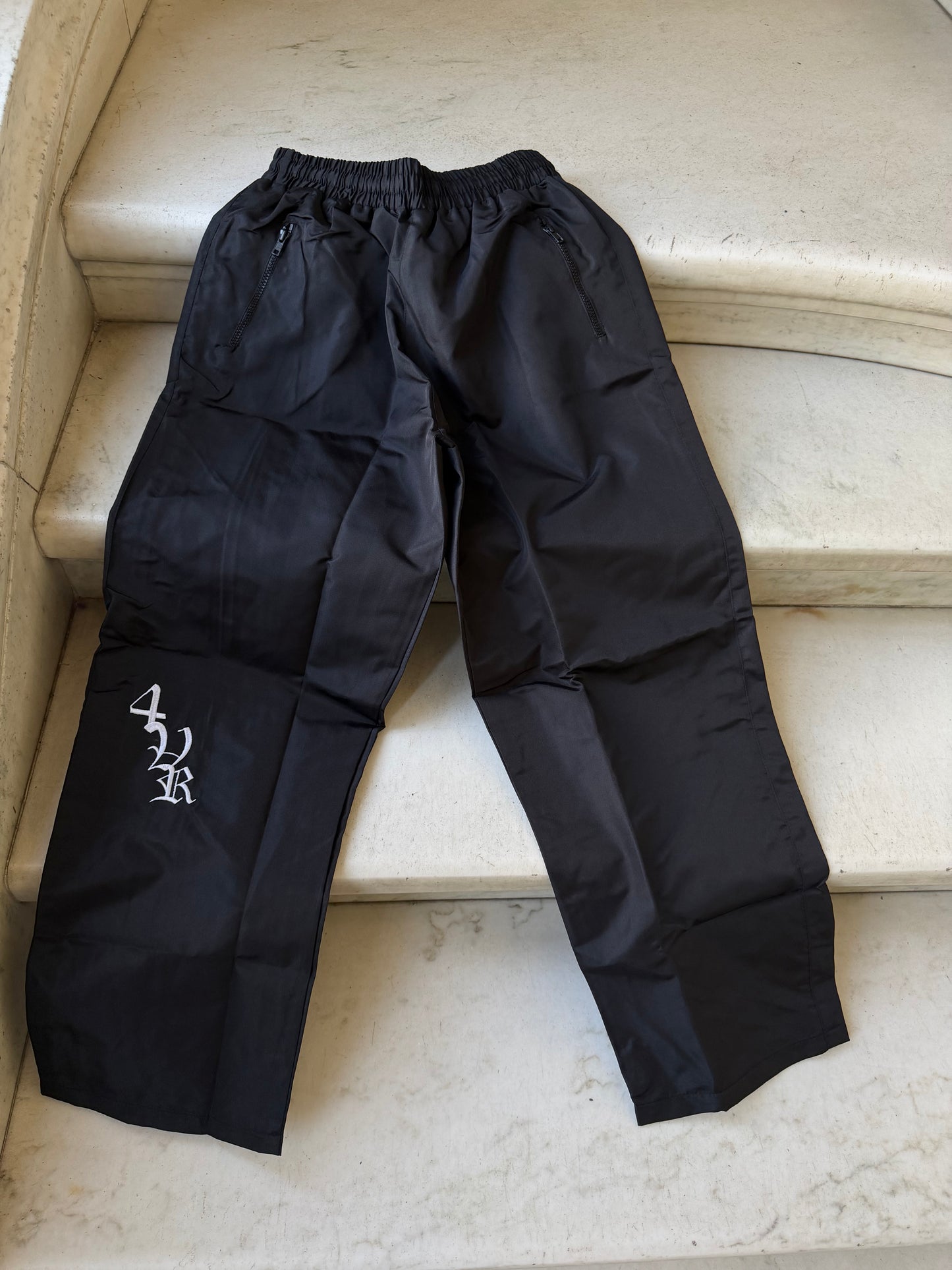 Black Nylon TrackSuit