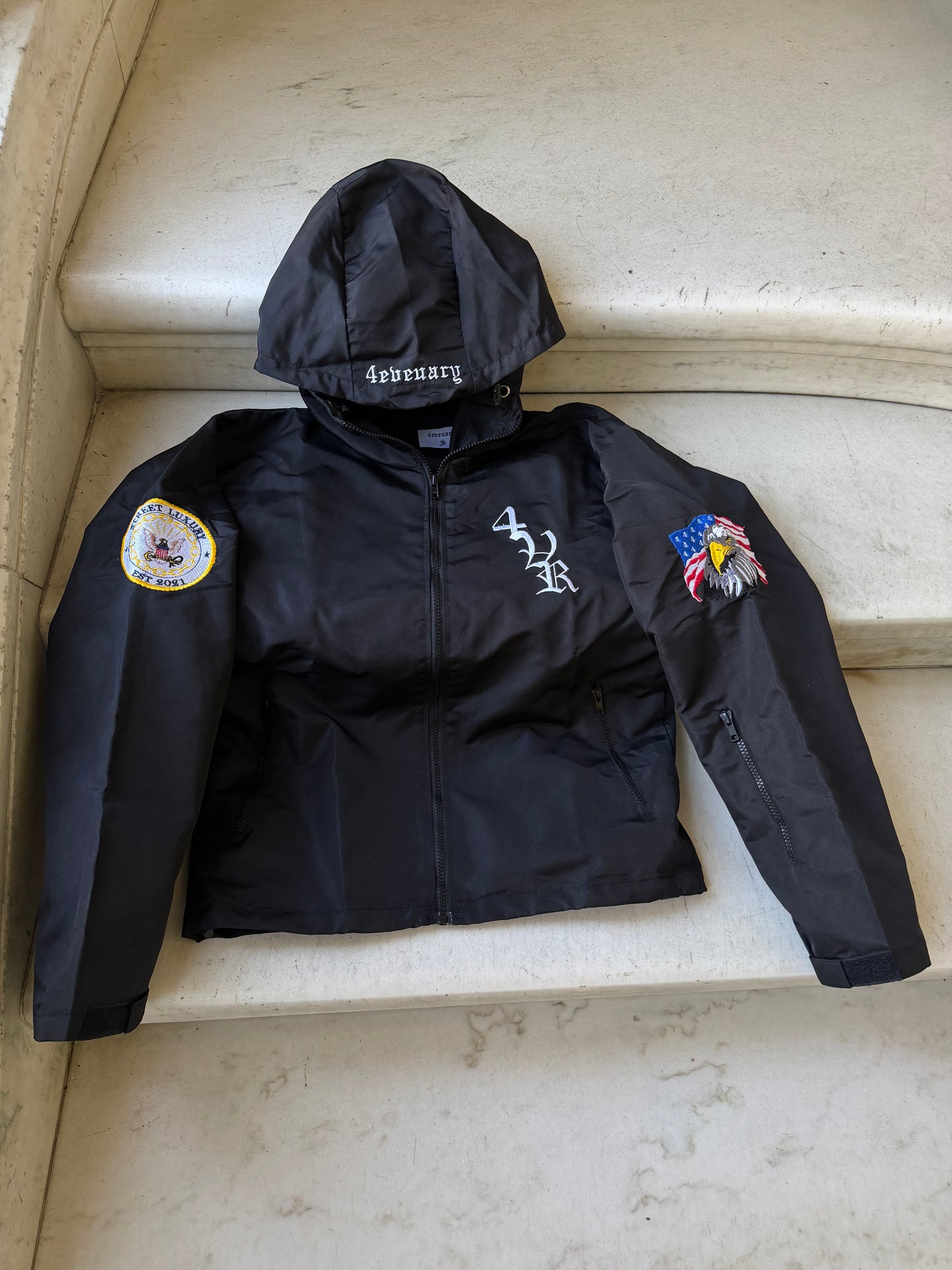 Black Nylon TrackSuit